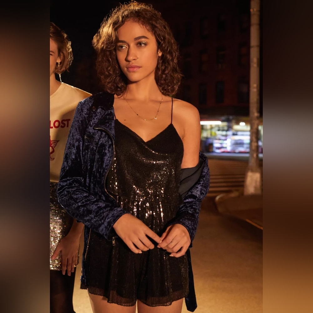 Sequin All Night Romper